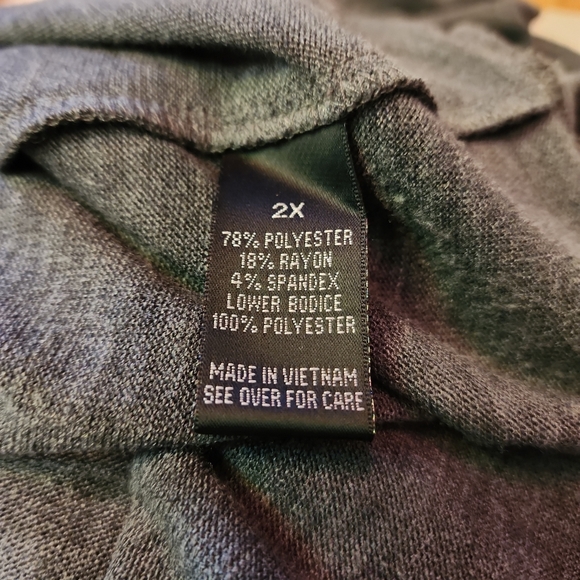 ★Alyx Charcoal and Black Women's Blouse With Rhinestone Collar 2x Fairy Boujee★ - Picture 10 of 10